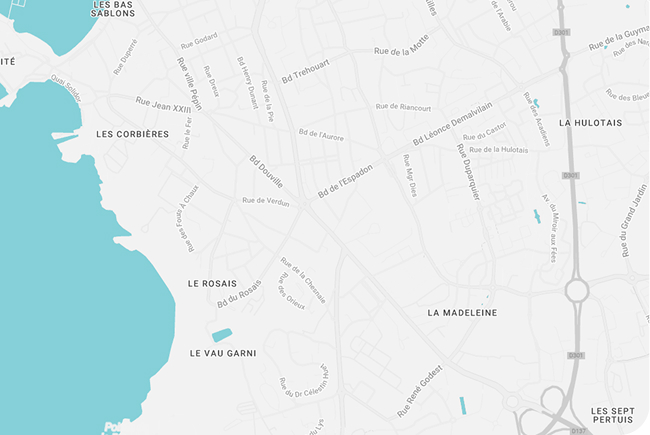 Carte indiquant l'emplacement du marché Place Gourmande